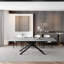 Ensemble de salle à manger rectangulaire avec chaises en tissu 70,8 "à 102,3" Louina-1026249018-1026249016-1026946461