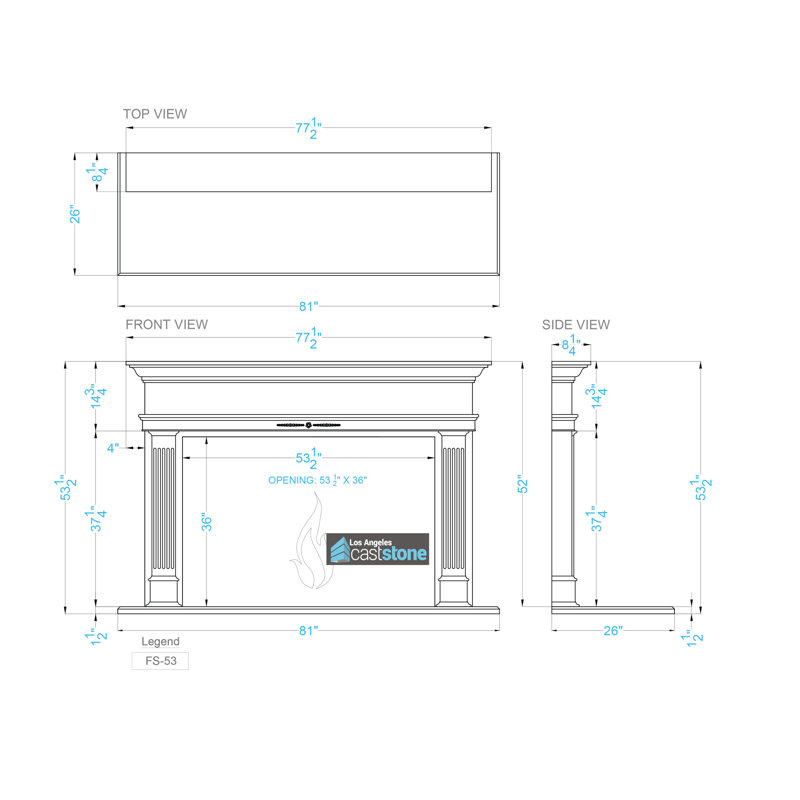 Hamburg (Black)  Fireplace Surround