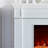 White Solid Wood Electric Fireplace