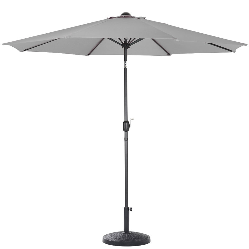 Aaroon 300cm Tilt Market Parasol, Light Grey