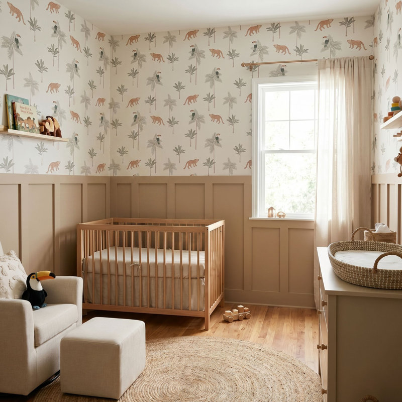Eden Tropical Jungle Nursery Wallpaper