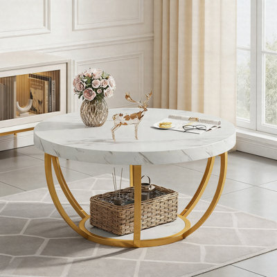 Table basse ronde moderne (table incluse seulement)
