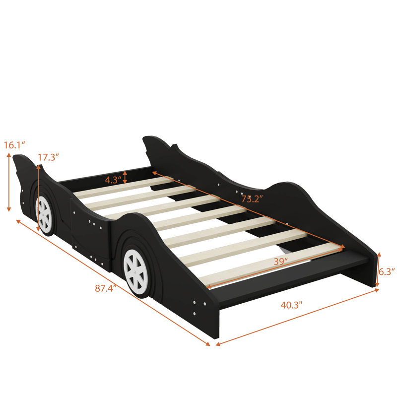 Lit plateforme Alahia, Noir