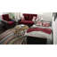 Fauteuil rembourré en microfibre bourgogne avec rangement pratique - Fauteuil au choix élégant pour un plaisir quotidien