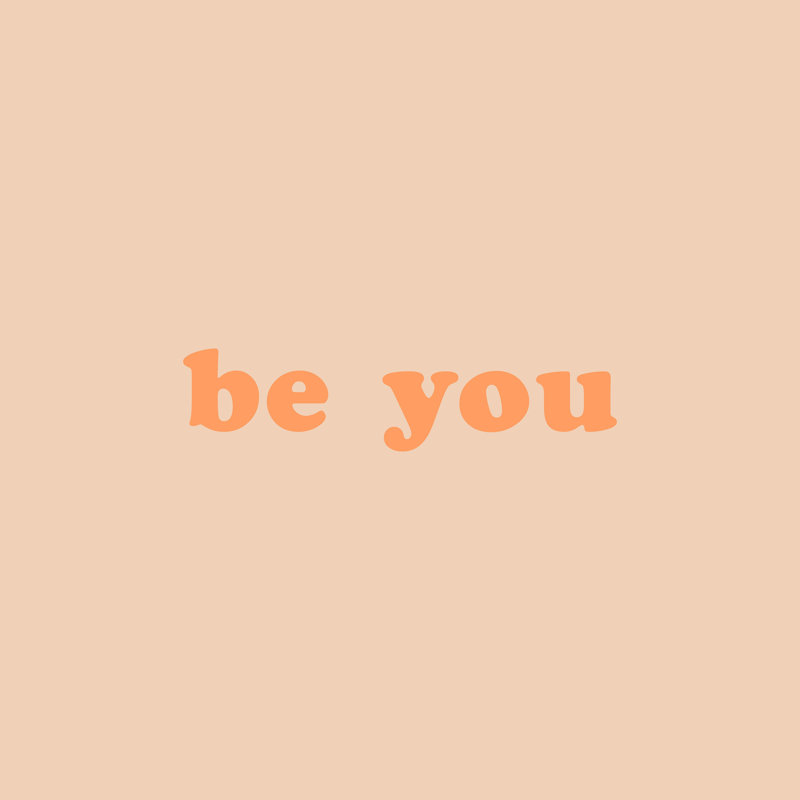 Be You 3 - Art textuel, H 20 po x l 20 po, Non, Toile tendue