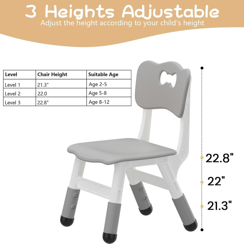 Kids Personalized 12.2 in. Chair and Ottoman