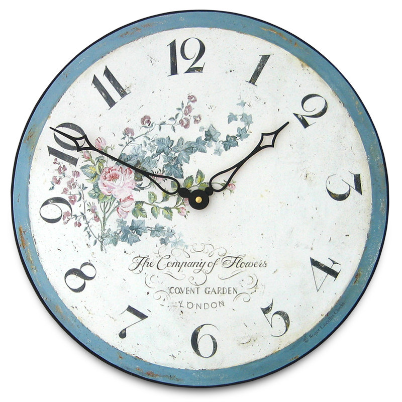 Boudreau Climbing Rose Wall Clock - 36cm