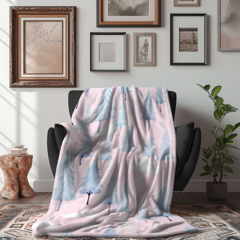 Jeté Airy Summit Splendor - 1 pièce Sherpa Blan Premium, Lit simple