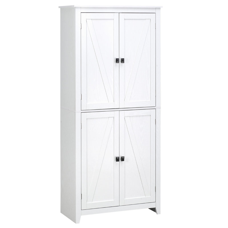 Freestanding Kitchen Pantry, Storage Cabinet Organizer, White