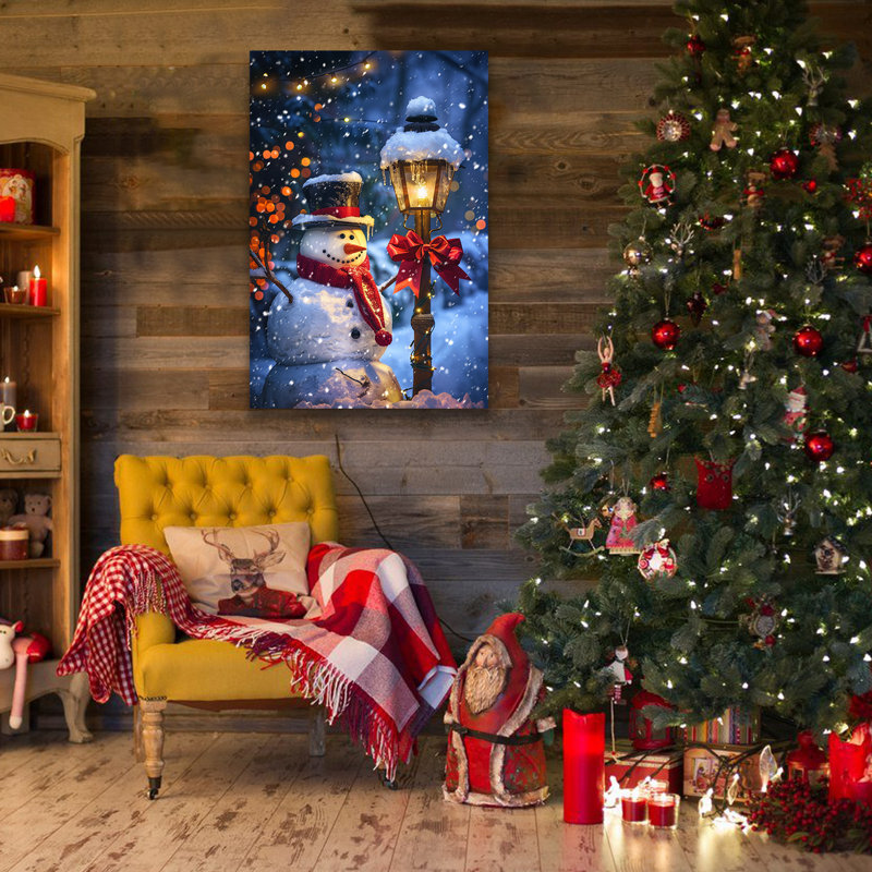 Décoration murale arbre de Noël rétro, H 18 po x l 12 po