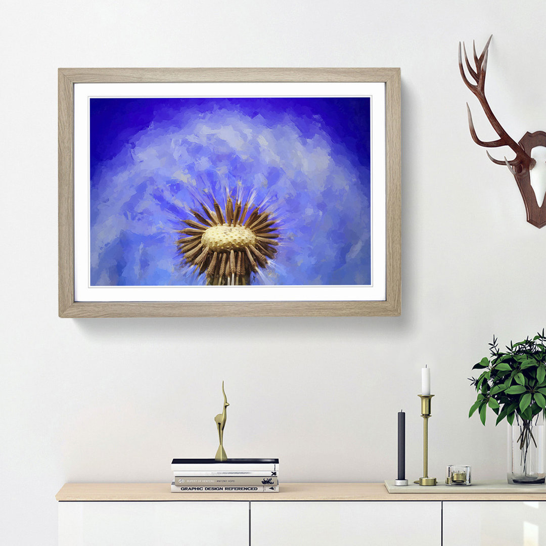 Swirling Dandelion Seeds in Abstract - Framed Print