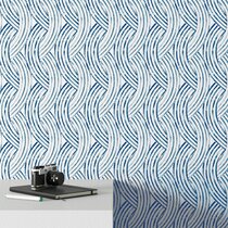 Blue Ginkgo Leaf contemporary wallpaper  TenStickers
