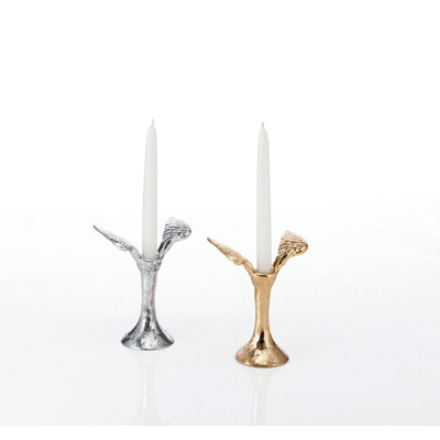 Angelwing Metal Candlestick