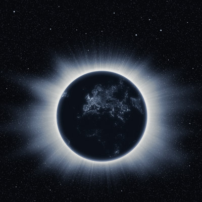 Space Eclipse Xxl by BeholdingEye - Wrapped Canvas Print