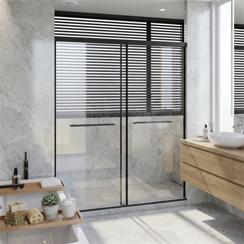 Porte de douche sans cadre 60X72