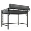 Structure de lit mezzanine en métal avec tablettes de rangement, ports USB et éclairage DEL