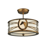 Rustic Lodge 2 - Light Semi Flush Mount
