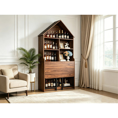 Folding Craft Desk with Storage Shelves, Convertible Hideaway Desk to Bookshelf, Foldable Desk with Storage, Disappearing Desk for Small Spaces, Multifunctional Converted Craft Table, Vanity Desk