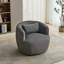 Fauteuil d'appoint rembourré pivotant demi-tonneau avec coussin-633254019