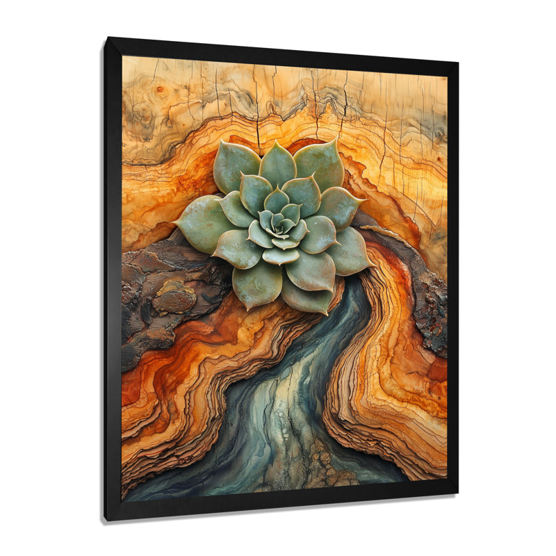 Humberwood - Art mural sur toile florale, Noir, H 20 po x l 12 po, Reproduction encadrée d'une seule photo