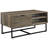 Rustic Oak Coffee Table With Ample Storage And Stable Metal Support Black Practical Solutions