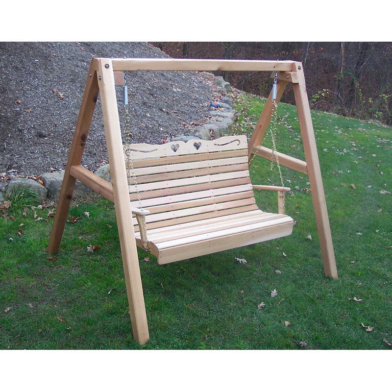 Crenshaw Cedar Porch Swing, 72" H x 60" W x 66" D