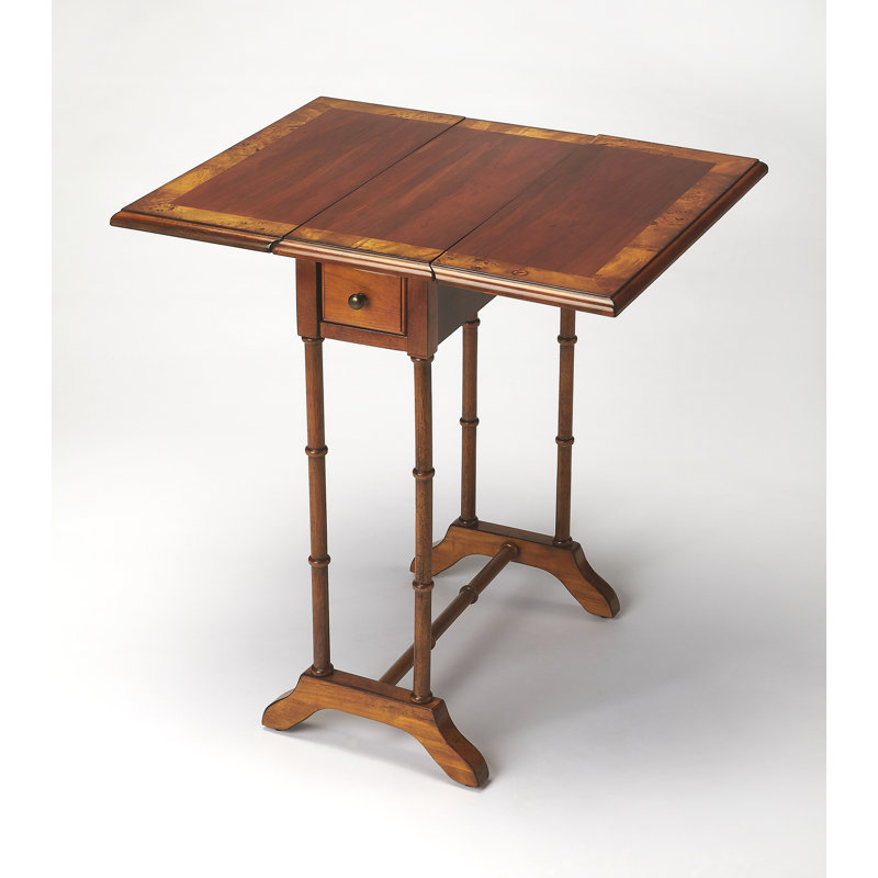 Darrow Drop-Leaf Side Table, Olive Ash Burl