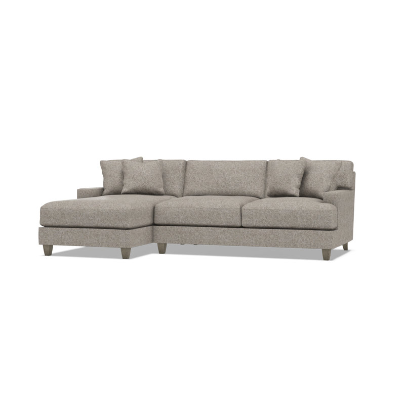Mila Chaise Sectional, Beige Polyester, 33.5" H x 101" W x 61" D, Left Hand Facing