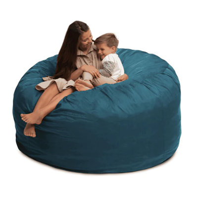 Ultimate Sack | 6 Ft Bean Bag Chair | Foam Filled - Removable Washable Cover, Cloud Suede