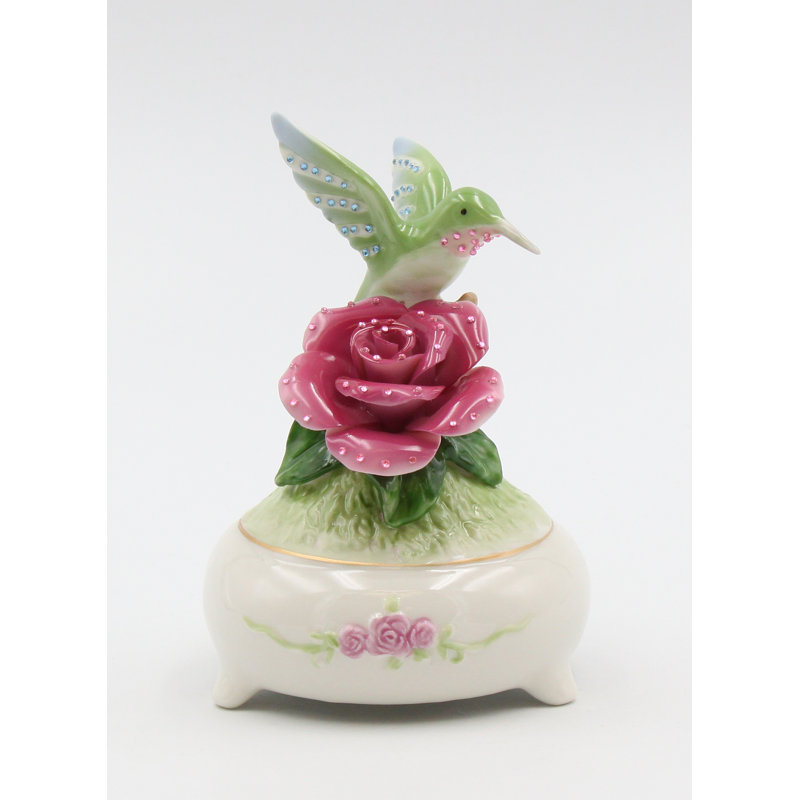 Figurine musicale en porcelaine Hummingbird