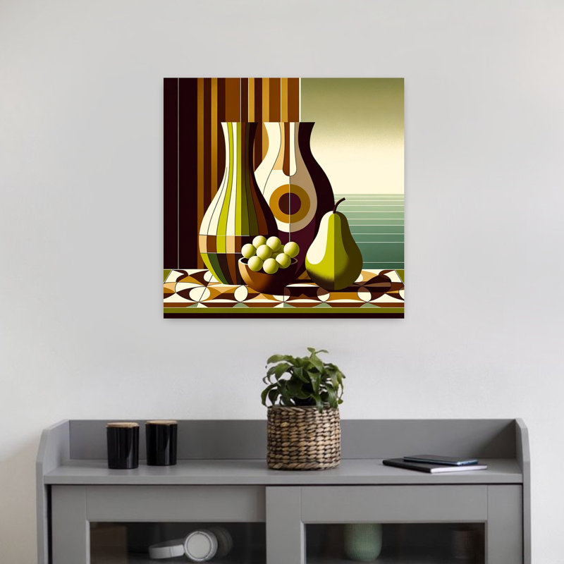 Art contemporain, art moderne de fruits, H 18 po x l 18 po
