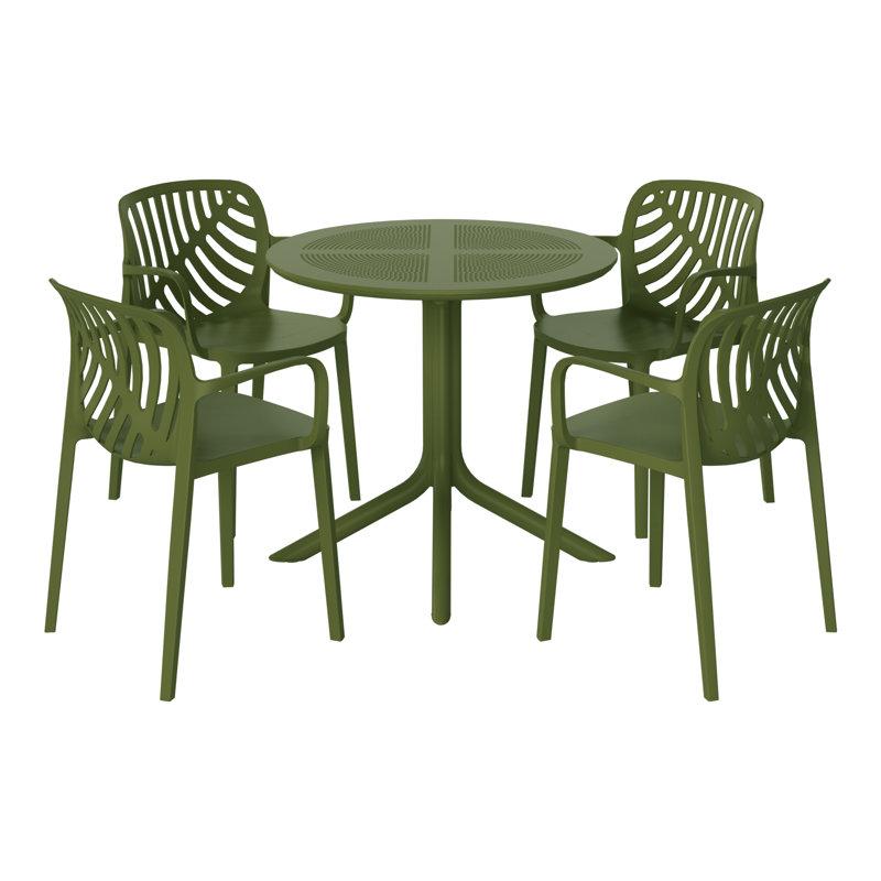 Ensemble repas extérieur pour 4 personnes, Vert