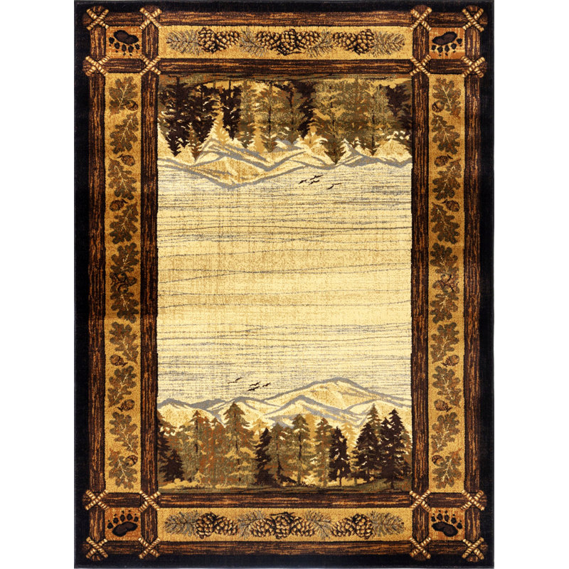 Polypropylene Area Rug With Jute Backing, Rectangle 7'10" x 10'3"