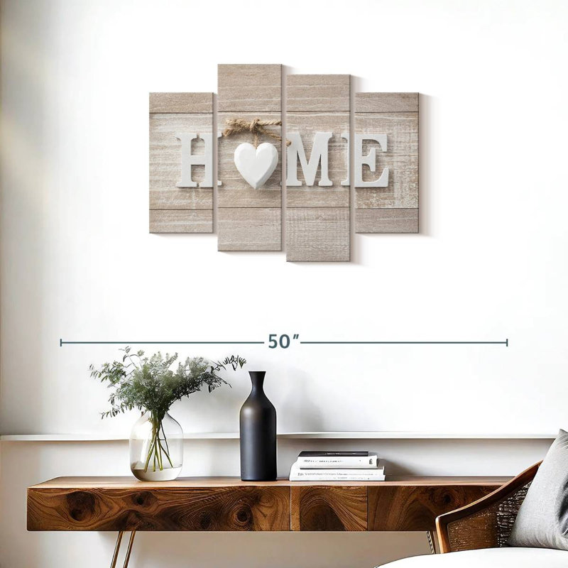 " Home Sign " 4 - Pieces, 22" H x 36" W x 1" D
