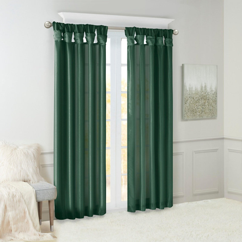Panneau de rideau 50 "Twist Tab Total, L 95 po x L 50 po, Vert