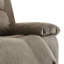 Fauteuil inclinable gris poli avec accoudoirs coussinés
