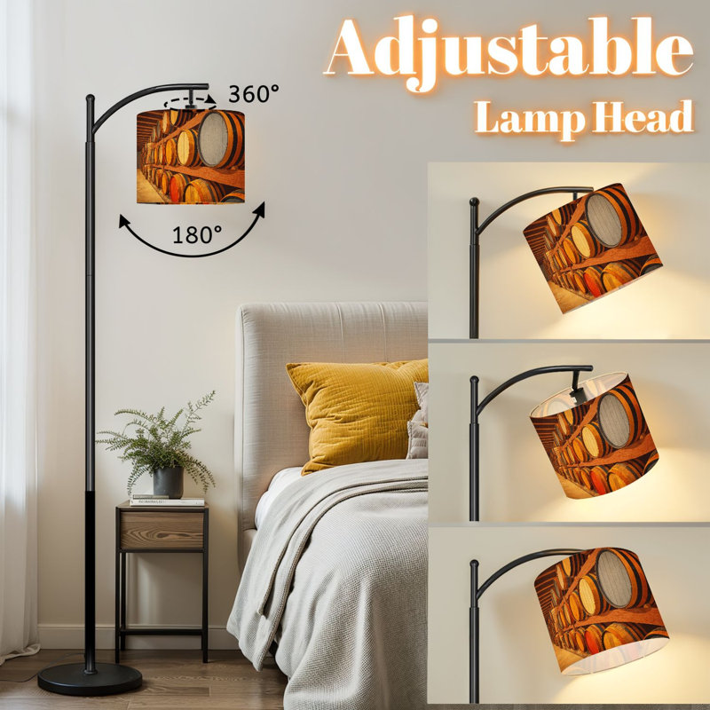 Lampe sur pied avec abat-jour réglable Arc