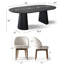 Ensemble de salle à manger extensible de 47 à 83 po avec fauteuils demi-tonneau rembourrés-1355786678-1355786675