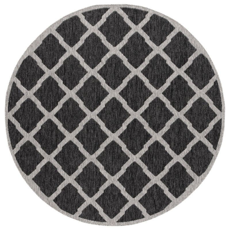 Taleek Performance Geometric Indoor/Outdoor Area Rug, Round 6'7"
