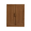 Armoire d'appoint de coin en noyer avec portes et rangement peu encombrant P 16 po x l 31 po x H 36 po-1962771673-1962771750