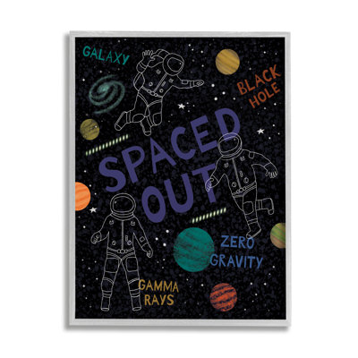 Art mural en toile surdimensionné «Spaces Out» par Nina Seven