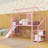 Metal House-Shaped Loft Bed With Stairs And Slide-98665824-98665829