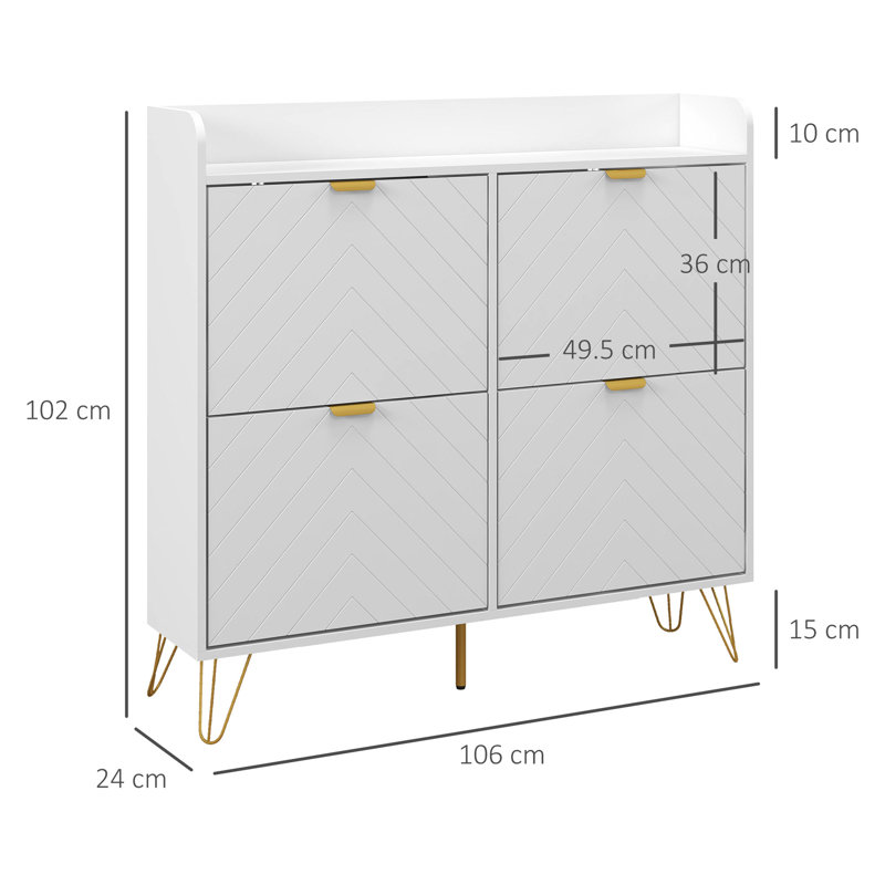 16 Pair Flip Down Shoe Storage