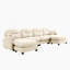 Canapé modulaire en U modulaire avec repose-pieds, tissu en chenille doux, dossier rembourré et capitonné, conception ergonomique pour les chambres et les salons-1298101545-1298101551