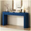Console sophistiquée avec placage de pin et rayures verticales, convient au vestibule-1708534744