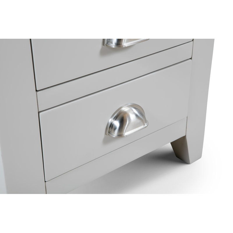 Port Mahon 48cm W Solid + Manufactured Wood Bedside Table