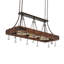 60" Long Steamboat 3 Light Pot Rack