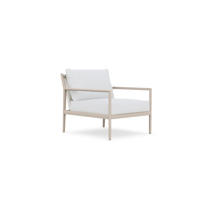 Madeira Club Chair Ivory + Polar Cushion, Polar, Ivory