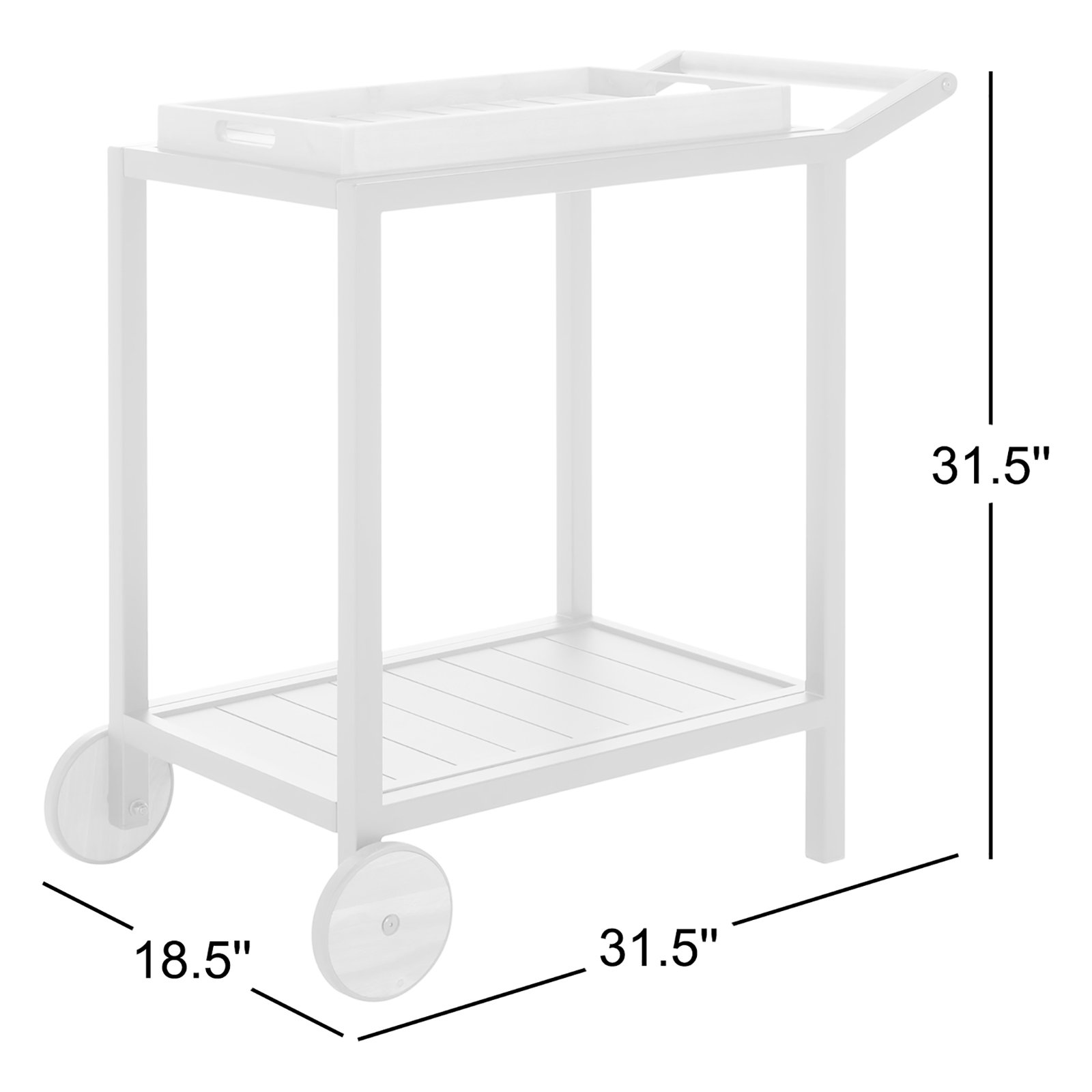 Tonga Aluminum Outdoor Bar Cart