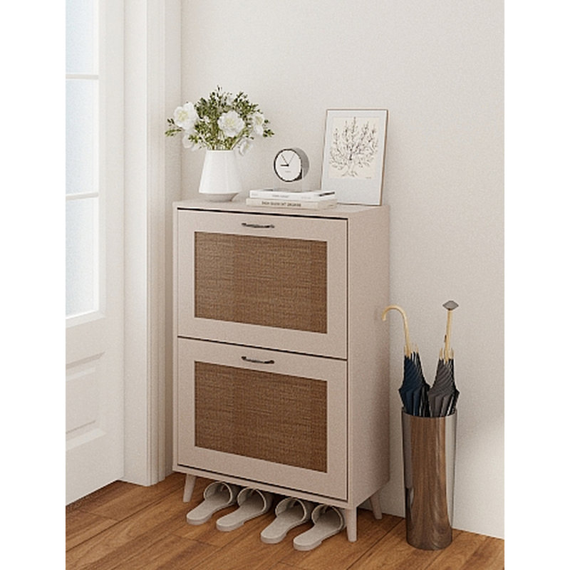 2 organisateurs de chaussures d'entrée - rangement stable, peut contenir 12 paires, conception facile d'accès, bois d'ingénierie gris antique, support spacieux de 35,48 po de hauteur pour un accès rapide, largeur de 9,19